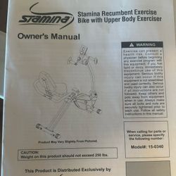 Stamina Upper And Lower Exercise Bike 