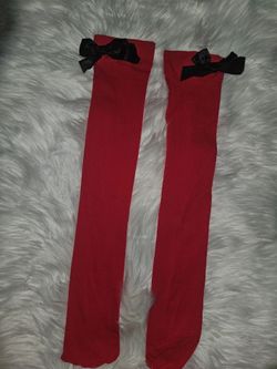 Women's Overknee Stockings with Bow