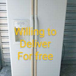 GE Side by Side  Refrigerator(dimensions: 36 " w 31" D 69" h