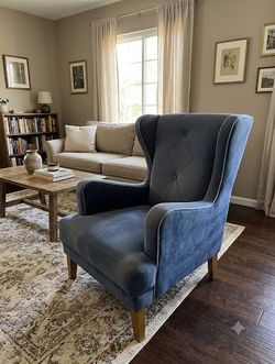 Blue armoire chair