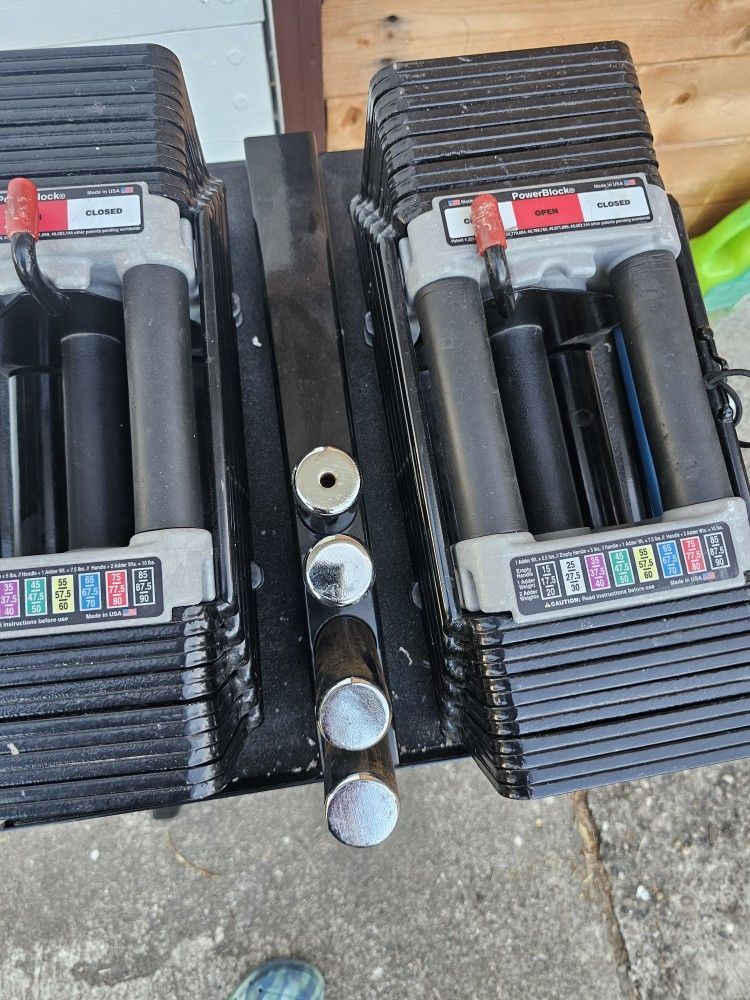 Powerblock Dumbells With Stand