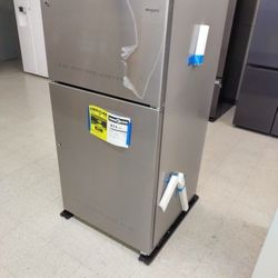 WHIRLPOOL 18 CB FT STAINLESS TOP MOUNT REFRIGERATOR