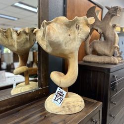 Unique Teak Wood Plant Holder