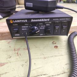 LAMPHUS SoundAlert 100W Emergency Police Siren and PA System amplifier, model SASN01.  $50