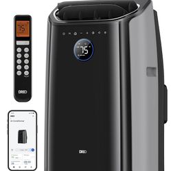 Dreo Portable Air Conditioners, 12,000 BTU AC Unit for Bedroom with Drainage-free Cooling, 46dB Quiet, APP/Voice/Remote, 24h Timer with Fan & Dehumidi