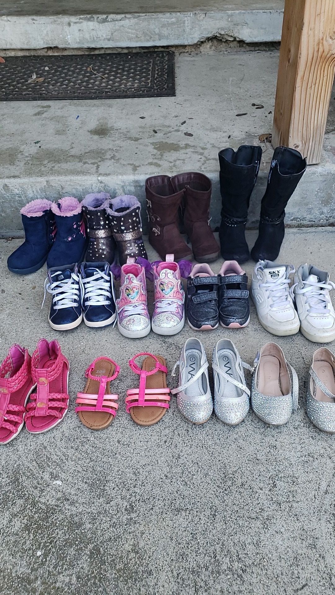 Kids shoes, girl & boy. $5-$10