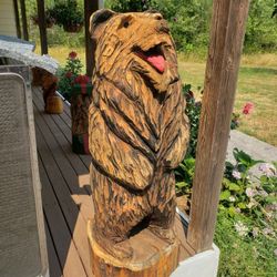 Fresh Happy Bear Carving