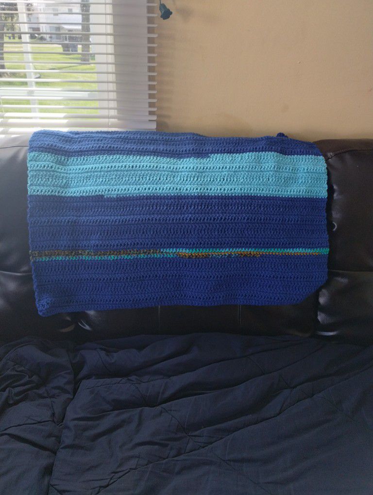 Blue Multicolor Baby Blanket 