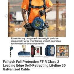  Fall Tek  FT-R2 Retractable 30 Ft. Lifeline W/ Galvanized Cable.