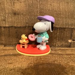 Happy Haul Mindful Mondays Peanuts Snoopy Woodstock Donut Coffee Break Figure