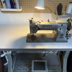 Singer Industrial Sewing Machine And Table