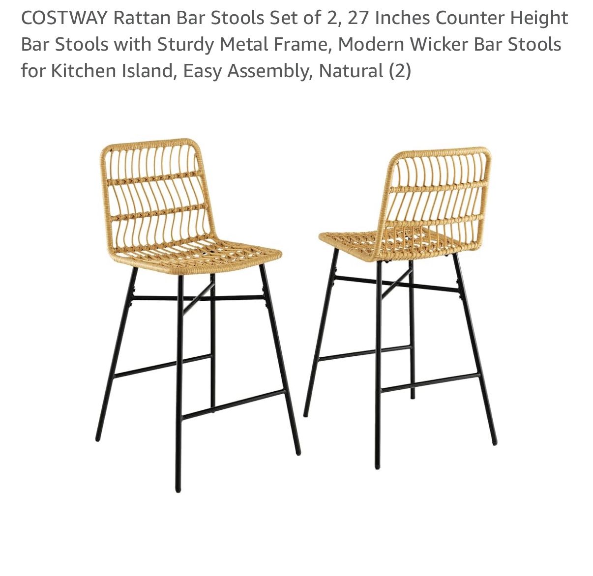 Rattan Bar Stools Brand New