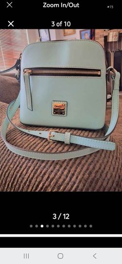 Dooney & Bourke Sorrento Zip Domed Crossbody Pale Mint Shade Like New