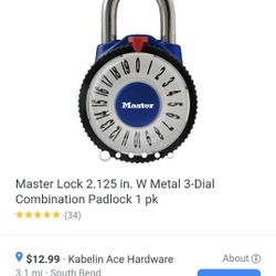 Master Lock magnified numbers combination padlock