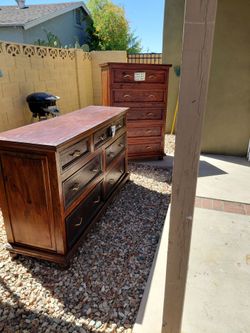 Two pieces wood furniture