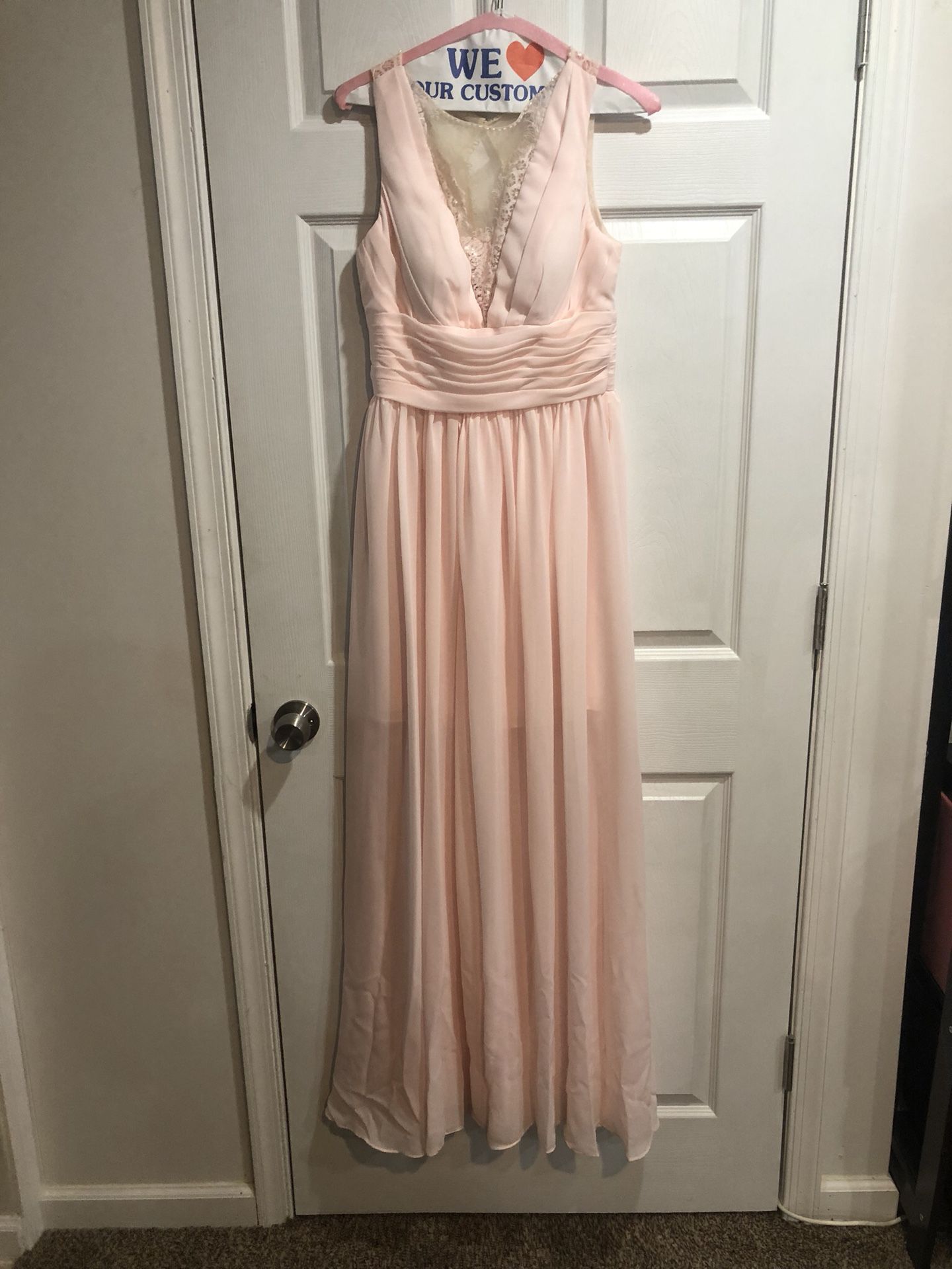 Light pink wedding dress size 4