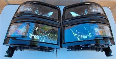 14-15 Chevrolet Silverado Headlights Luces Micas Calaveras Faros Faroles Chevy