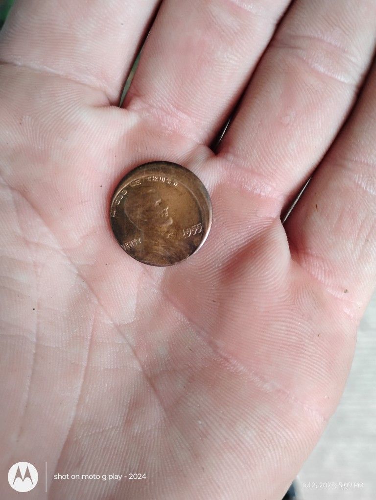1955 Penny Error Penny