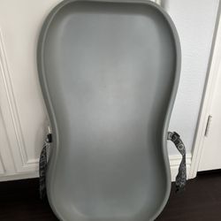 Large Soft PU foam Baby Changing Pad with Safety Strap like new  28.5 x 15 inch  