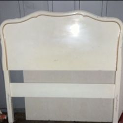 Single Bed Headboard, Footboard & Frame - Vintage Dixie - Has Side Rails & Wood Slats! Solid Wood! RARE Vintage Dixie Bed. French Provincial 