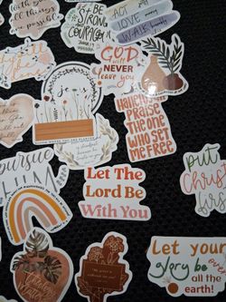 100 Christian  Stickers (all $8)