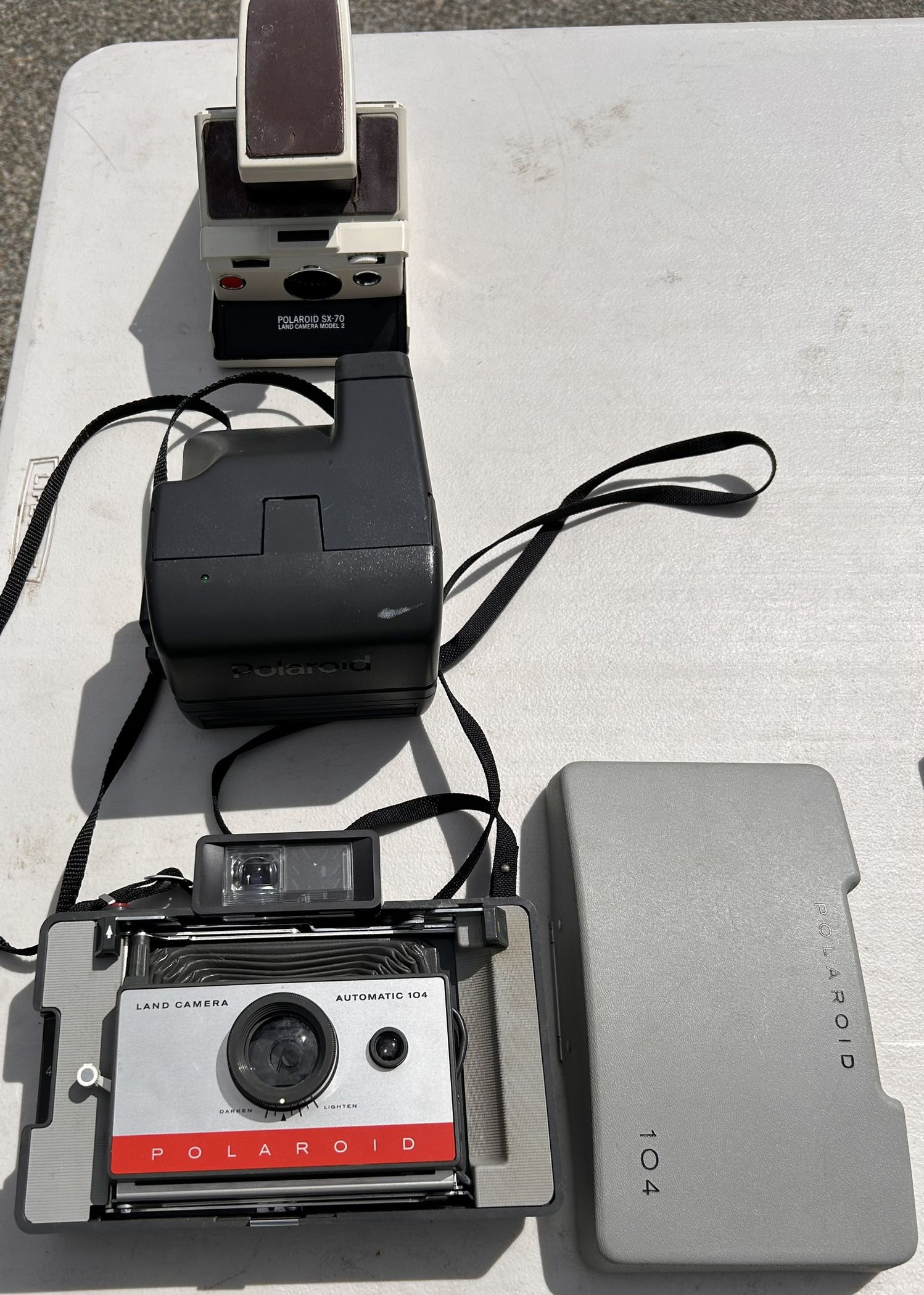Set of Vintage Polaroid Cameras