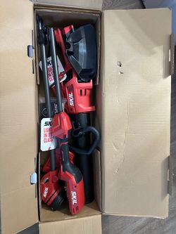 SKIL Brushless 40V 14" String Trimmer and 460CFM Blower Combo Kit CB1400C-11 with Battery and Charger