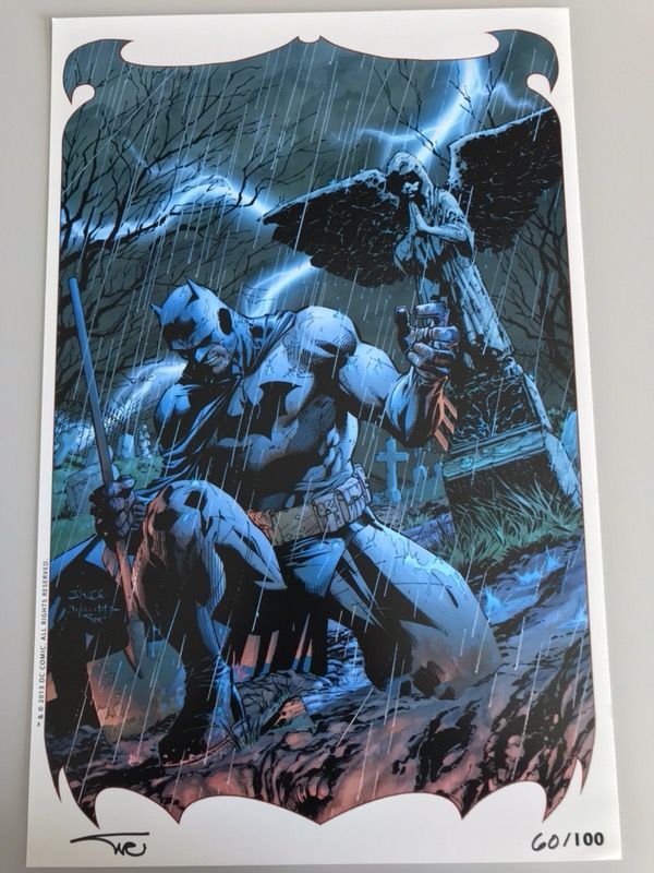 Batman Jim Lee Art Print Signed by Alex Sinclair