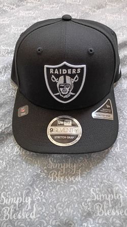 Las Vegas Raiders Logo Black 9SEVENTY Stretch-Snap Hat