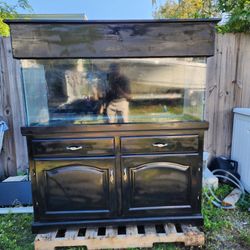 75 gallons Glass Aquarium, SOLID Wood( Black) Top Cover And Tank Stand !!