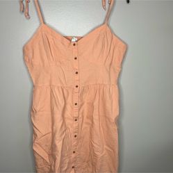 Aerie Orange Sleeveless Mini Sundress