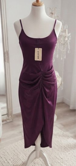 Draped Midi Slip Dress