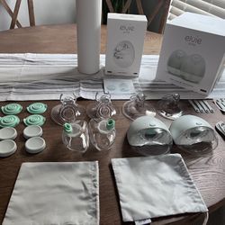 Elvie Double Electric Breast Pump with Extra Breast Shields  