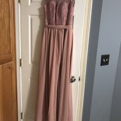 Rose Pink Bridesmaid Dress 