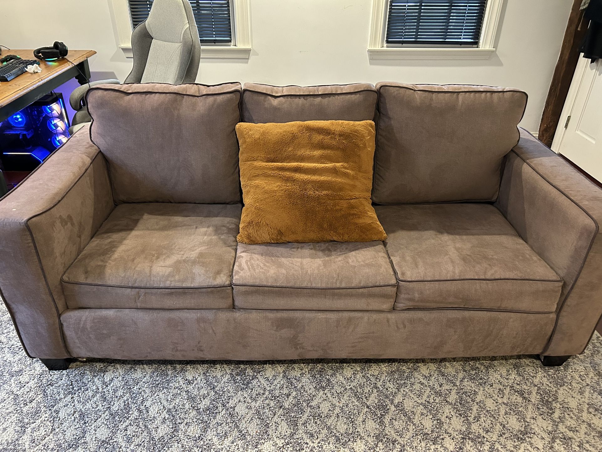 Suede Leather Sofa Couch