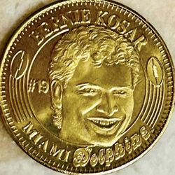 NFL 1996 Pinnacle Mint Dolphins Browns Bernie Kosar Collectible Rare Brass Coin