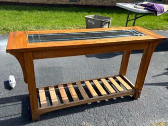 Vintage solid wood console table