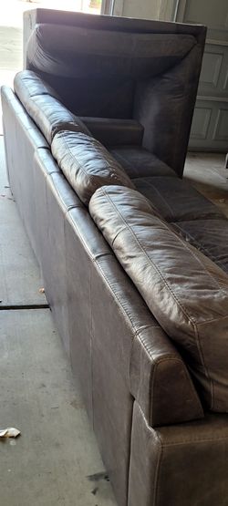 dark gray leather couch great condition