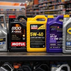 Premium Motor Oil – Mobil 1, Motul, Liqui Moly, Royal Purple, Pennzoil