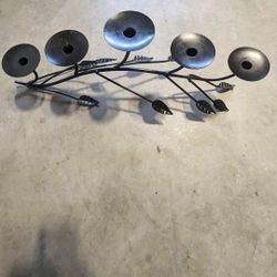Metal Leaf Candle Holder 