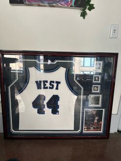 Jerry west autograph frame Authentic