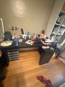 Dark brown desk $100 OBO