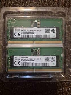 Laptop RAM DDR5 (2) 8gb