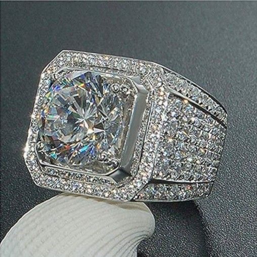 3ct Moissanite Diamond Ring Size 10 Nwb]