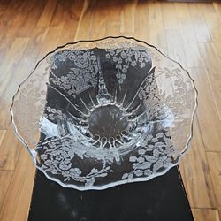 Martinsville Flower Basket pattern 10½" Footed Console Bowl