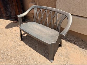 Gold Plastic Patio Loveseat Outdoor (LxWxH: 44” x 23” x 33”)