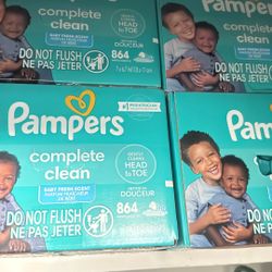 Pampers baby wipes 864 Ct
