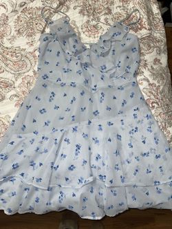 Baby Blue Flowy Dress