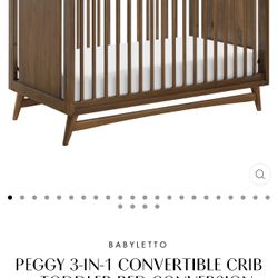 Used Baby Letto “Peggy” 3 in 1 Convertible Crib