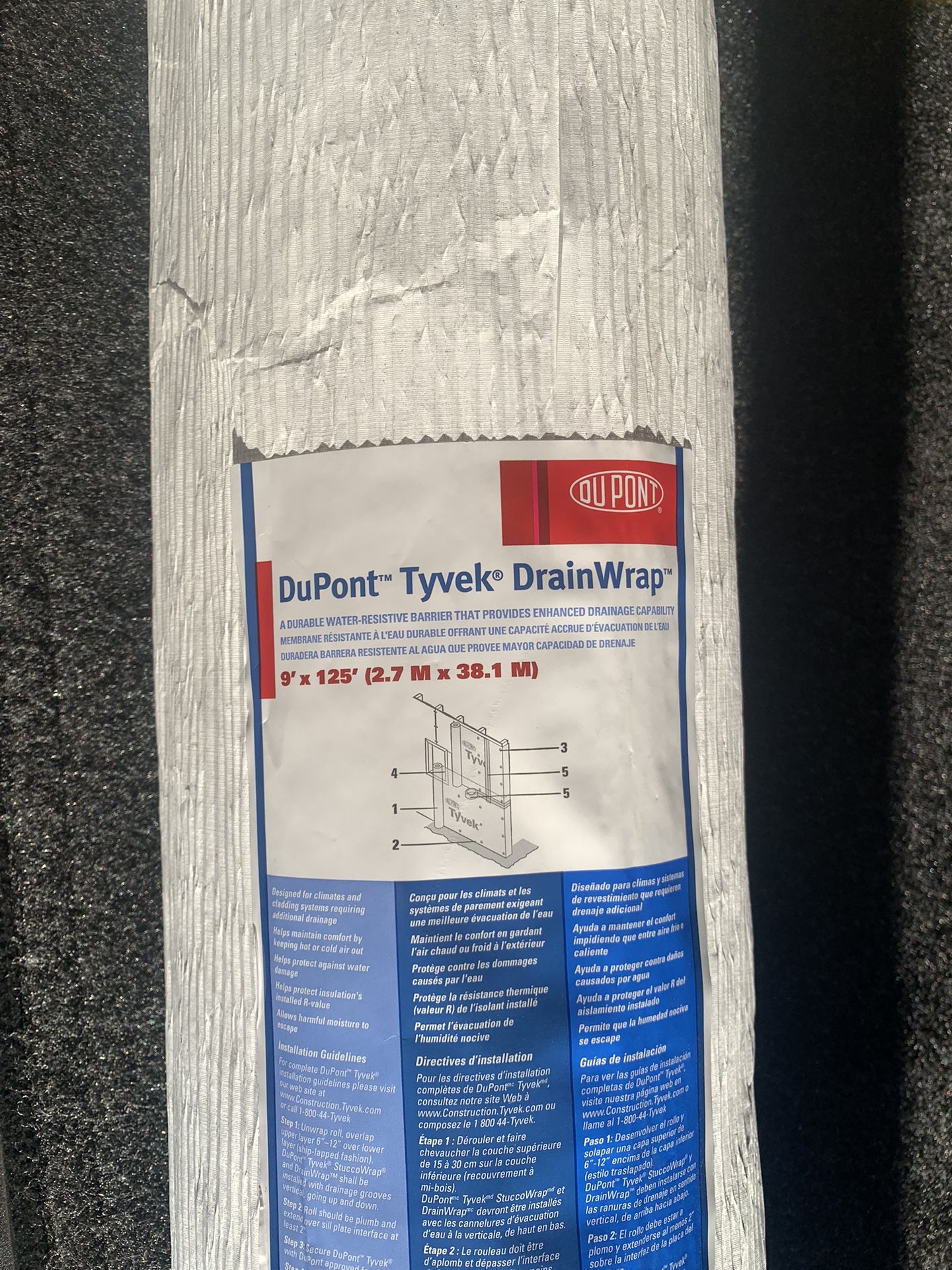 DuPont Tuvek Drain wrap 